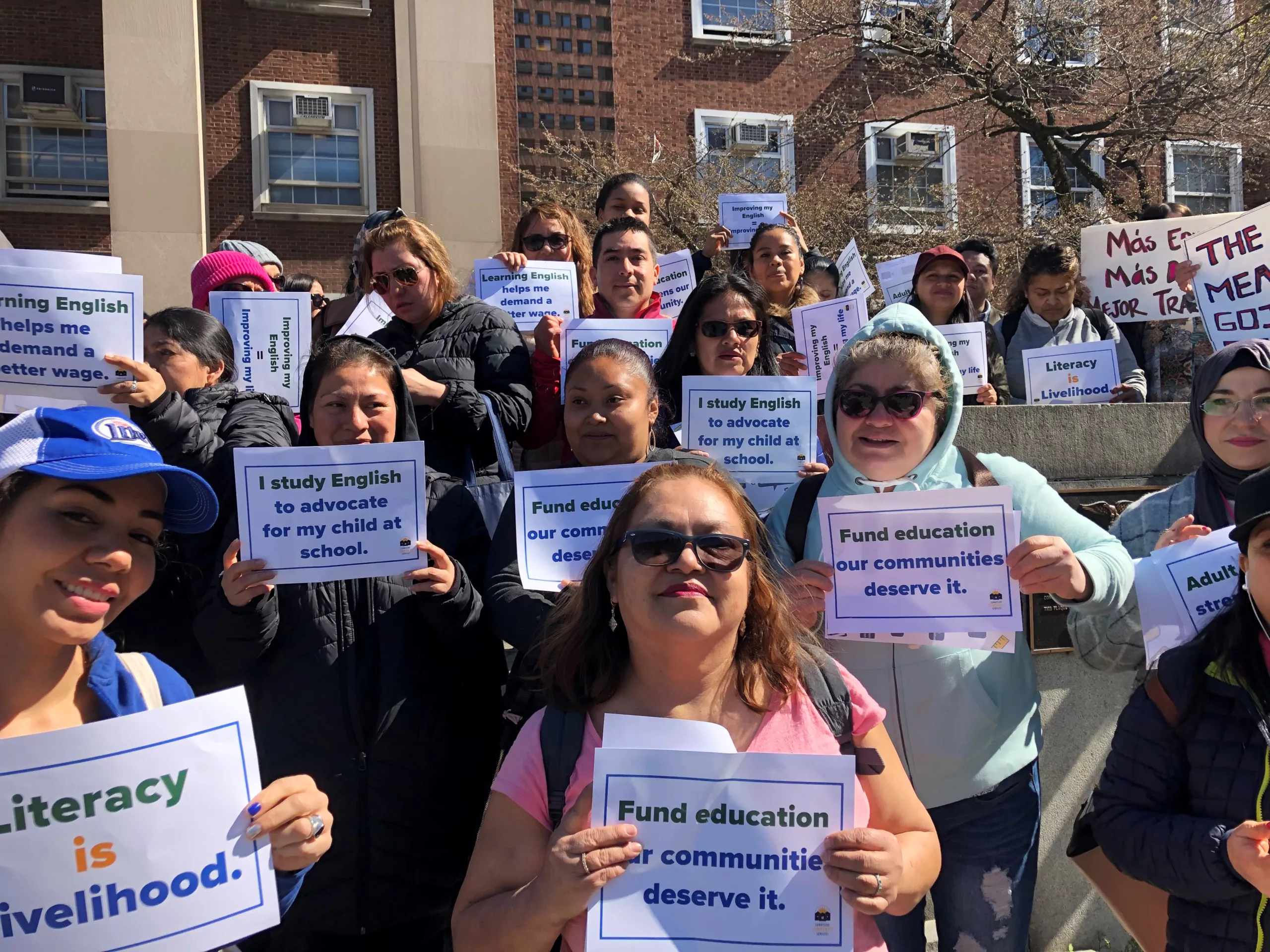 NY1 Noticias Coverage of Adult Literacy Rally on April 10